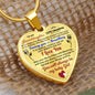 To my Granddaughter - Use my last breath to say I love you spread you wings and fly - from Your Grandma - Heart Necklace