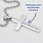 To Dad - effort training Custom Message | Cross Necklace