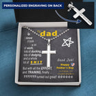 To Dad - effort training Custom Message | Cross Necklace