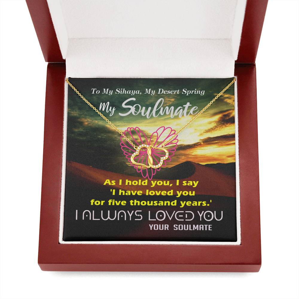 To my Soulmate - My Desert Spring Always Love You - Dune Chani -Everlasting Love - Solid Gold Real Diamonds -Free Shipping