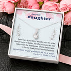 To Daughter - Graduation Wisdom proud parents - Custom Card Alluring Necklace