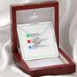 To my XXX - I hugged this pendant love and light - from Dad - Love Knot