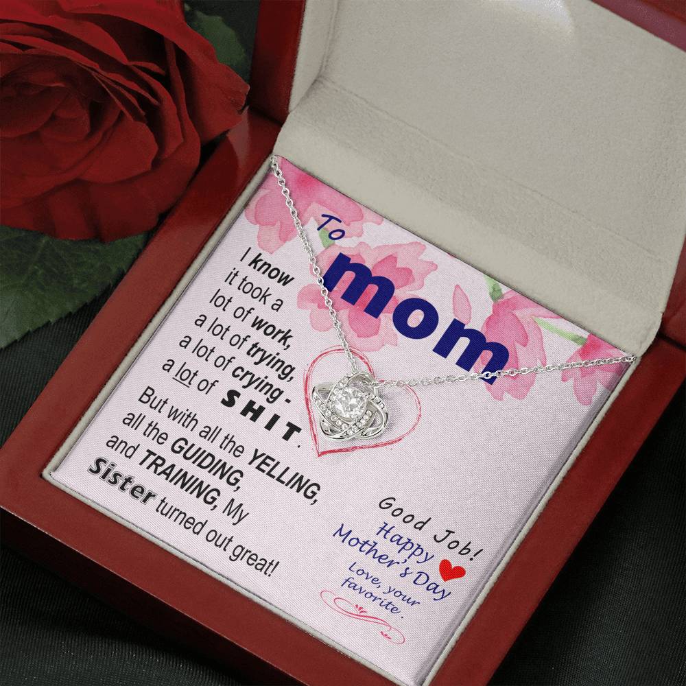 To Mom - Sorry about my sister - from Favorite - Knot Necklace