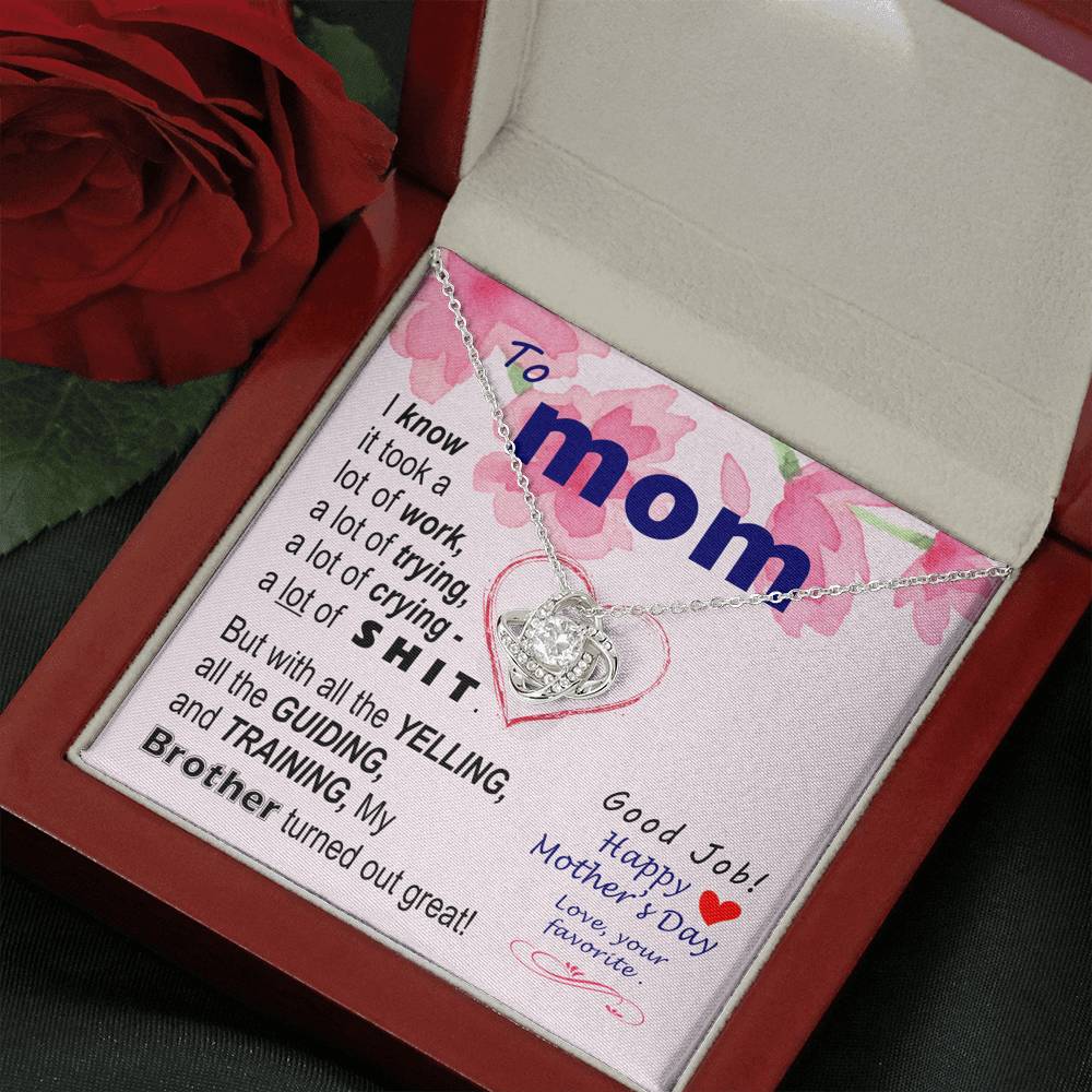 To Mom - Sorry about my brother - from Favorite - Knot Necklace