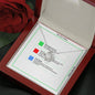 To my XXX - I hugged this pendant love and light - from Dad - Love Knot
