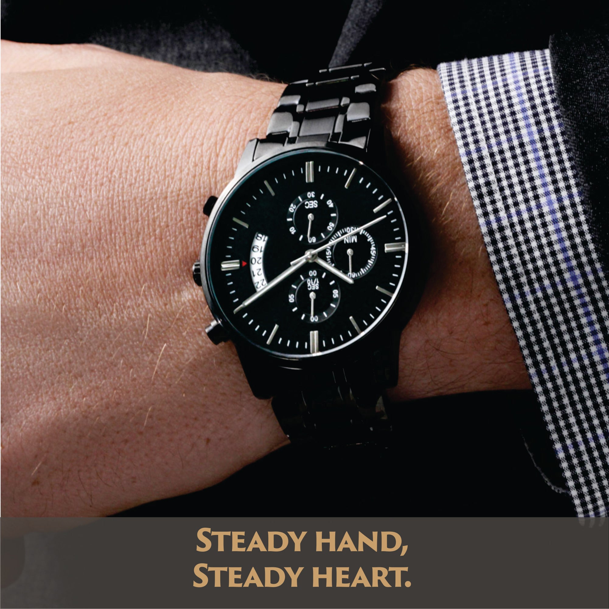 To Dad — Your Words on His Wrist | Engraved Luxury Chronograph Watch