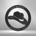 Cowboy Monogram - Steel Sign Workshop Garage Shed Barn Farmhouse