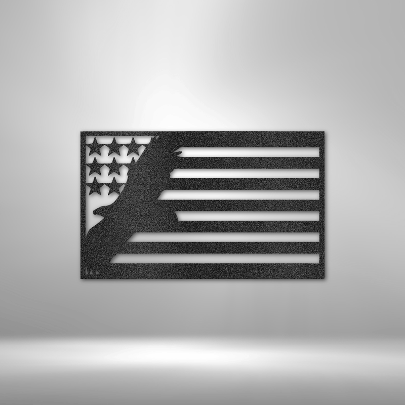 USA Eagle - Steel Sign America Flag
