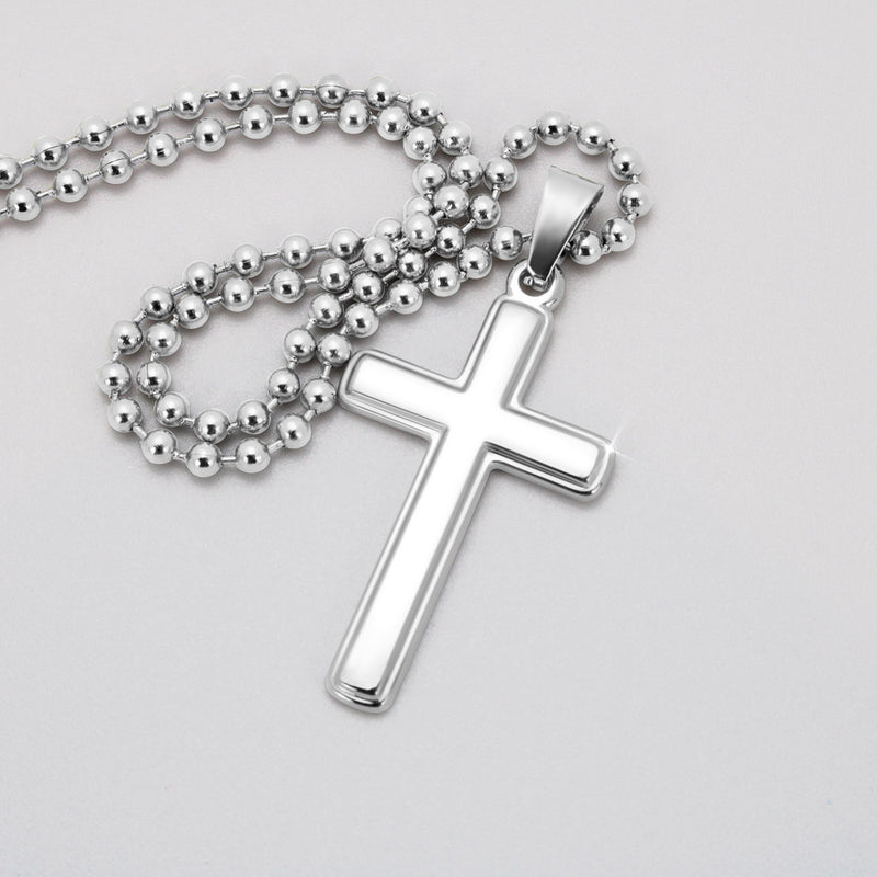 To Dad - effort training Custom Message | Cross Necklace