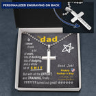 To Dad - effort training Custom Message | Cross Necklace