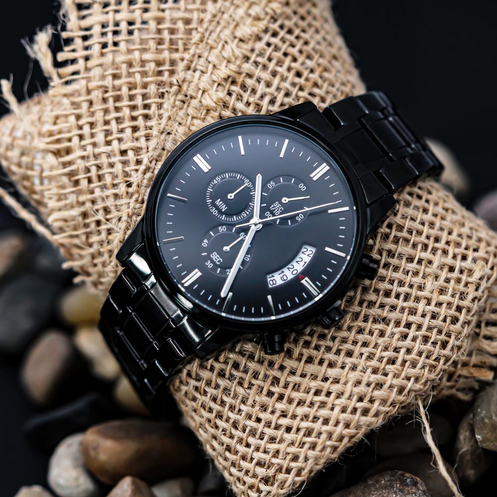 To Doggy Dad -  Proud Dad of  F Awesome Dog - Stainless Steel Luxury Watch