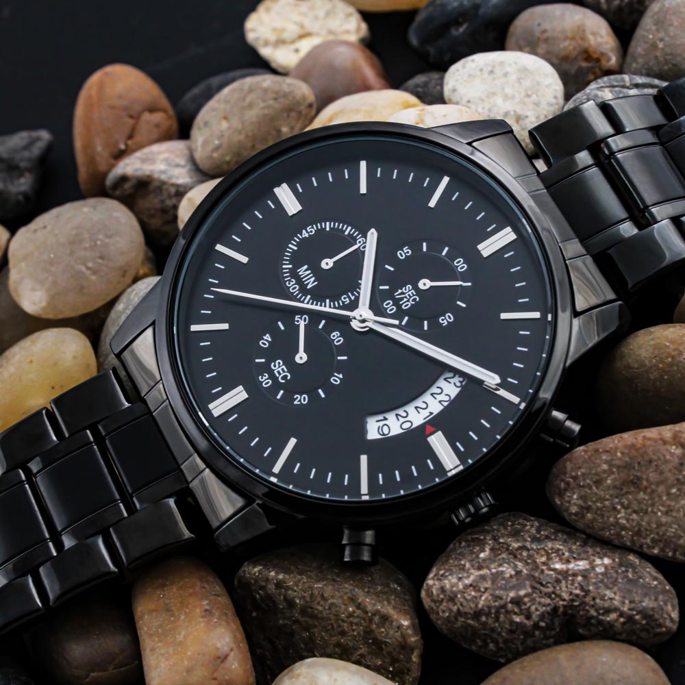 To Dad -  Safety Alert F Off  - Stainless Steel Luxury Watch