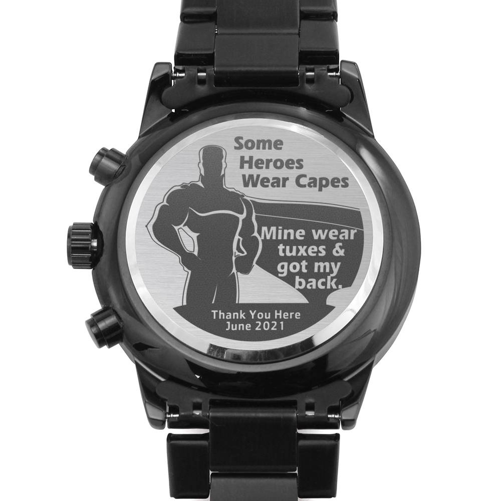 To My Groomsmen -  Thank you for everything  Event Memento - Stainless Steel Luxury Watch