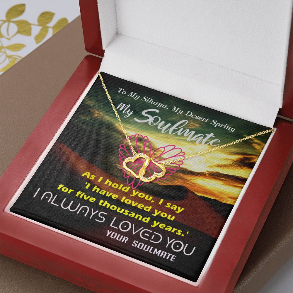 To my Soulmate  - My Desert Spring Always Love You - Dune Chani -Everlasting Love - Solid Gold Real Diamonds -Free Shipping
