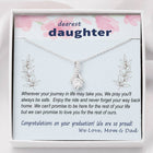 To Daughter - Graduation Journey  - Custom Card Alluring Necklace