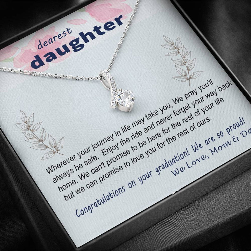 To Daughter - Graduation Journey  - Custom Card Alluring Necklace