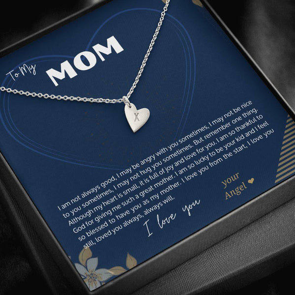 To my Mom - Sweetest Hearts Love Necklace with Stamped Letter Hearts - from the Kids
