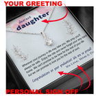 To Daughter - Graduation Journey  - Custom Card Alluring Necklace